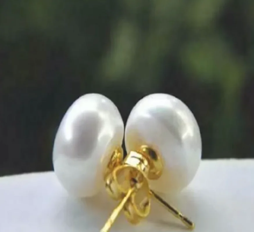 Promotion AAA akoya 9-10mm white pearl earrings 14k gold limited time promotion 6-13mm