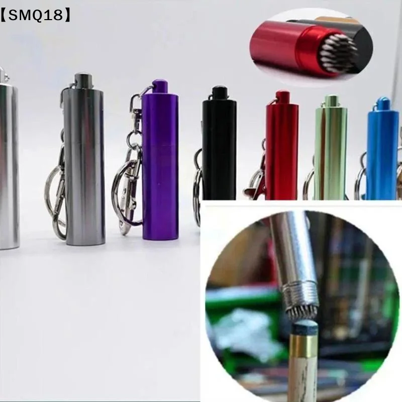 Cue Tip Shaper, Billiard Accessories Snooker Pool Cue Tip Corrector, Effective Repair Keychain Metal Pool Cue Shaper【SMQ】