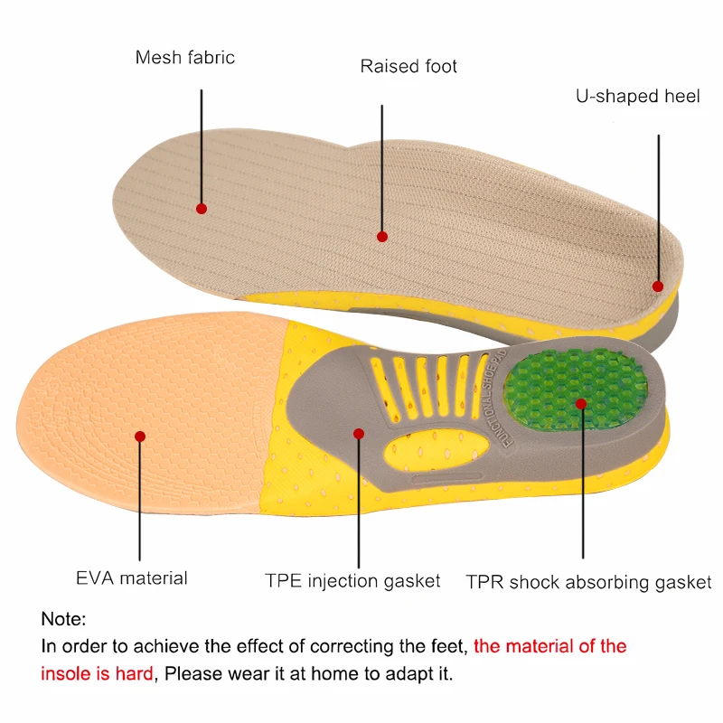 1 para wkładek ortopedycznych Orthotics Flat Foot Health Sole Pad for Shoes Insert Arch Support Pad for Plantar Fasciitis Feet Care