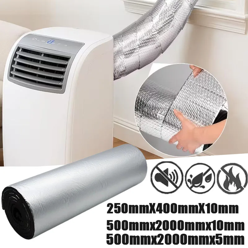 Aluminum Foil Waterproof Heat Resistant Insulation Shield for Roof Wall HVAC Duct Pipe Rubber Foam Self Adhesive Thermal Barrier