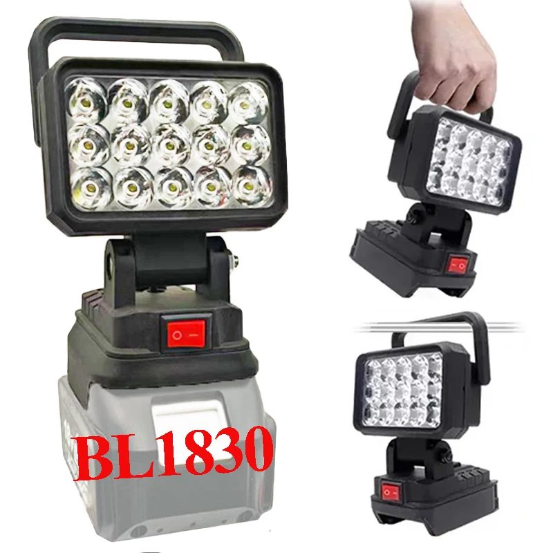 

For Makita 18V Li-ion Battery Case Accessories Parts BL1830 Lithium Pack LED Working Light Spotlight Portable Lamp Hand Lantern