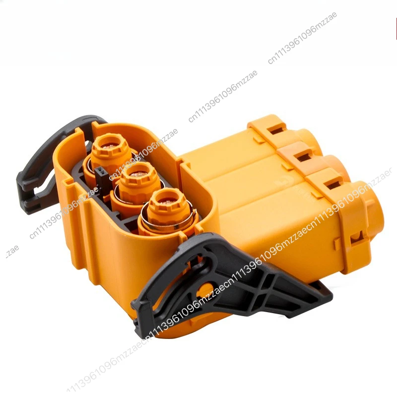 High Voltage Connector 8mm Three-core Straight Plug Head Seat Curved Plug Electric Male and Female Electronic Straight Pin