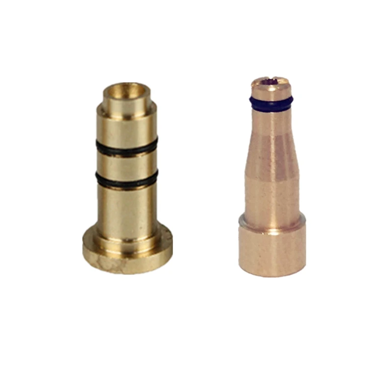 2 pçs/lote Reutilizável Cobre Latão Bico Refil Gás Butano Adaptadores Para Dunhill Vestido/Rollagas & Novo Estilo Mais Leve Conector Cabeça