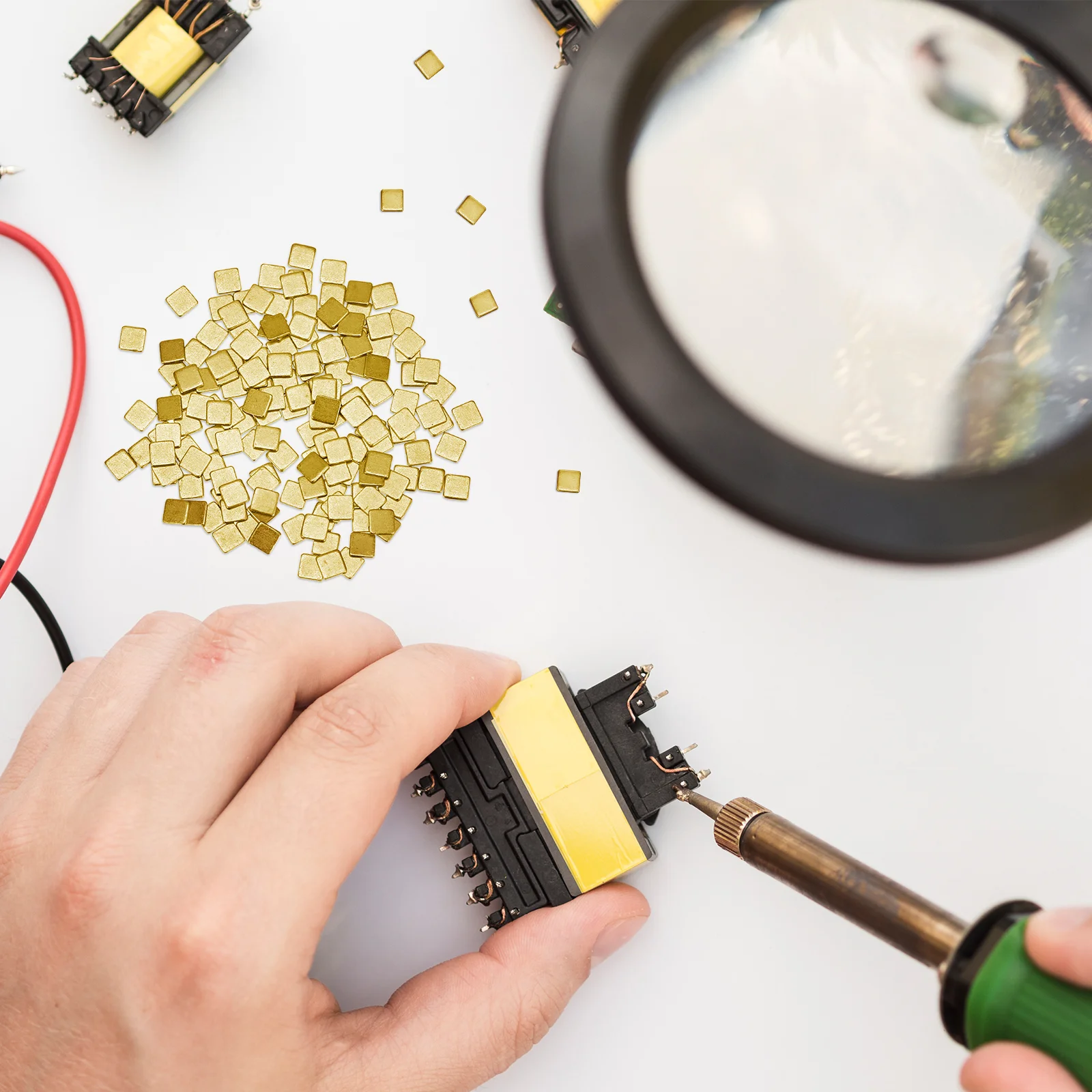 Gold-plated Contacts Jewelry Making Soldering Tab Tools Accessory Chip Copper Welding Chips Bracelets Kit