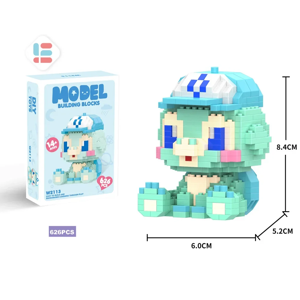 애니메이션 피규어 헬로 키티 빌딩 블록, 피카츄 빌딩 블록, 레고 파이리 3D 퍼즐 모델 장난감, 어린이 생일 선물