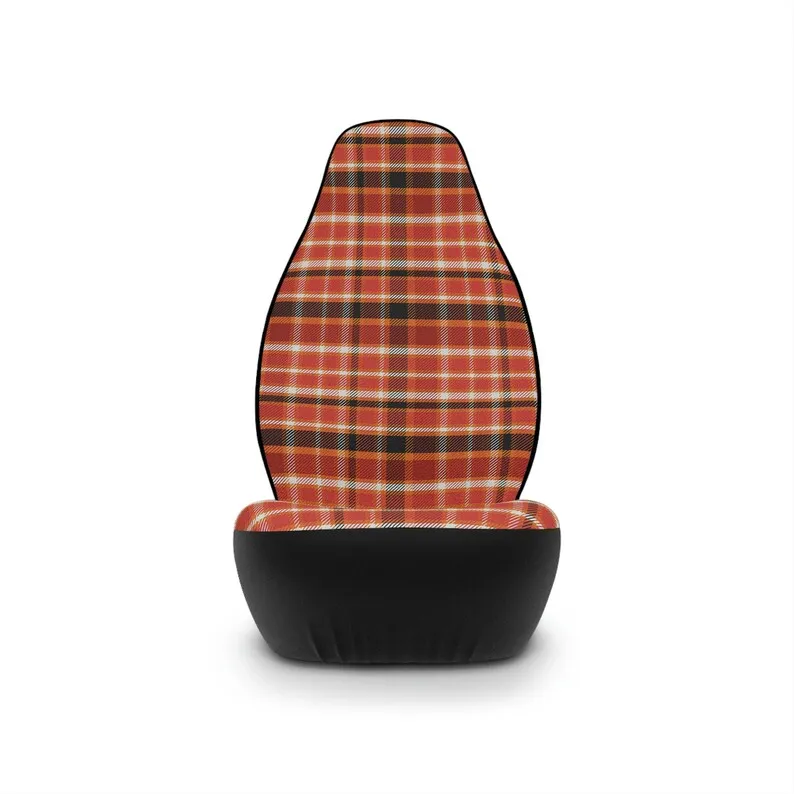 Aesthetic Plaid Seat Cover for Women, Tartan Plaid Aesthetic Car Seat Covers for Vehicle, Car Driver Gift for Her, Bucket Seat