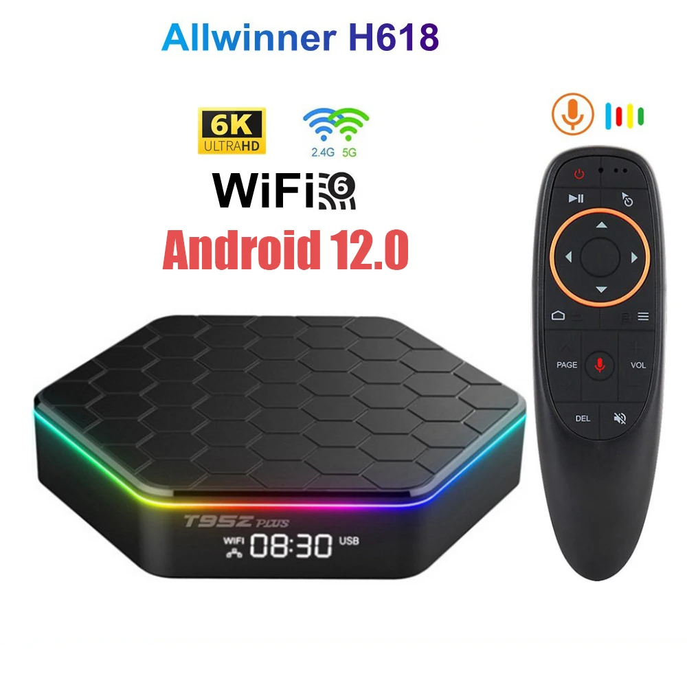 

T95Z PLUS Smart TV Box Android 12.0 TV Box Allwinner H618 6K 2.4G 5G Dual Band WiFi6 BT5.0 Media Player 4GB 64B Set Top Box