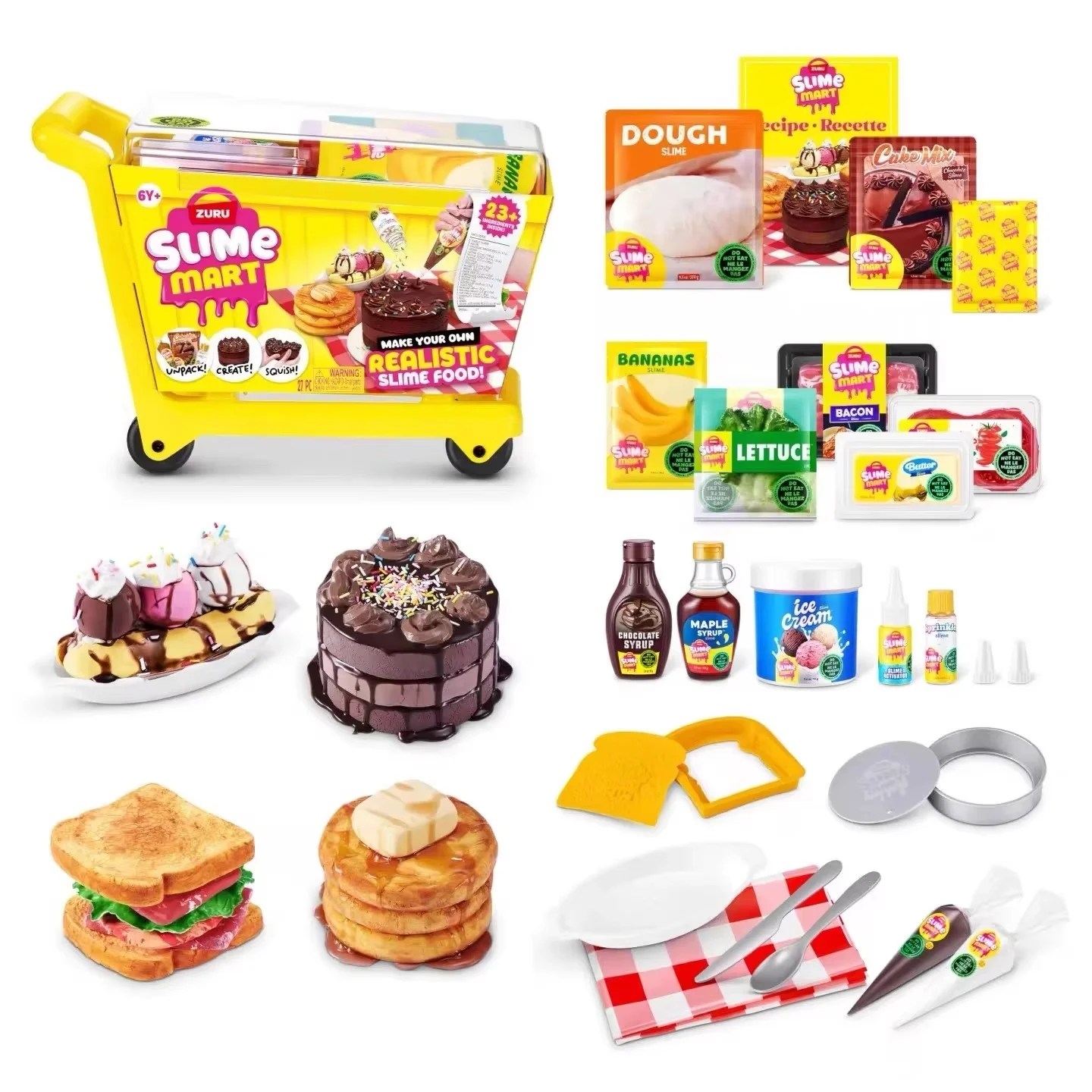 جديد حقيقي زورو الوحل مارت صندوق أعمى همبرغر البيتزا عربة التسوق لتقوم بها بنفسك مجموعة صندوق غامض لتقوم بها بنفسك دمى هدايا الإجهاد الإغاثة الوحل هدية #5