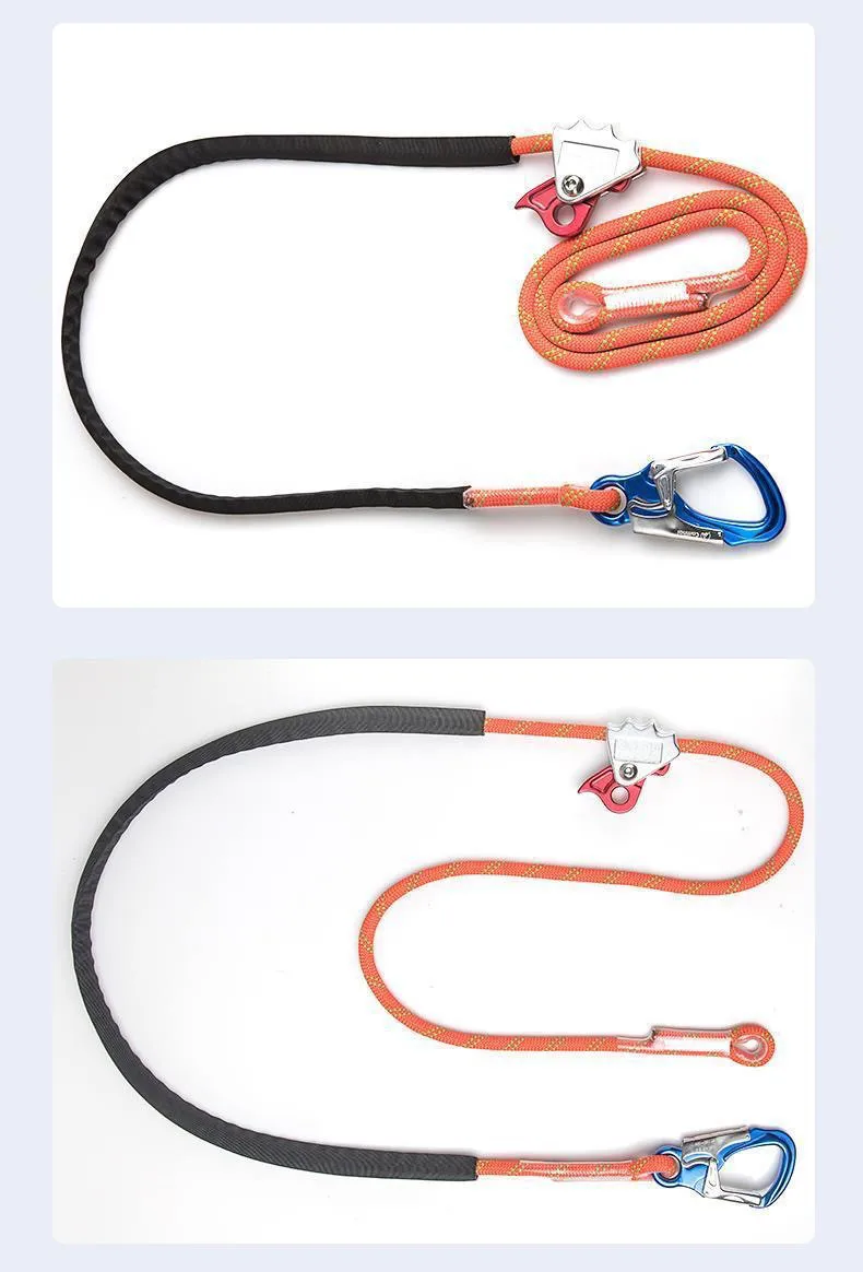 Adjustable Positioning 12mm Safety Rope Flat Belt Electrician Fall Prevention Construction Equipment