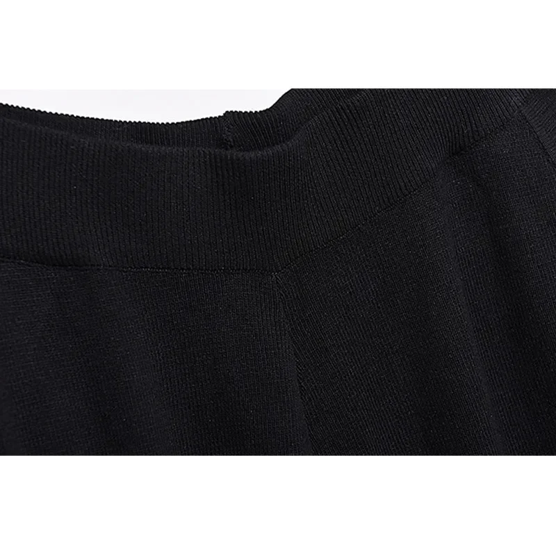 

Autumn Winter Beading Embroidery Knitted Set Women Long sleeve Sweater Long Pencil Pants 2pc Ladies Tracksuits Two Piece Outfits