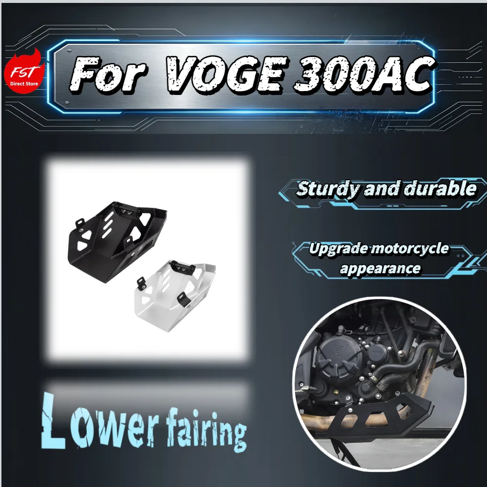 

For Voge 300AC Stainless Steel Engine Under Guard Chassis Protector Lower Fairing Bottom Decor Cover Parts