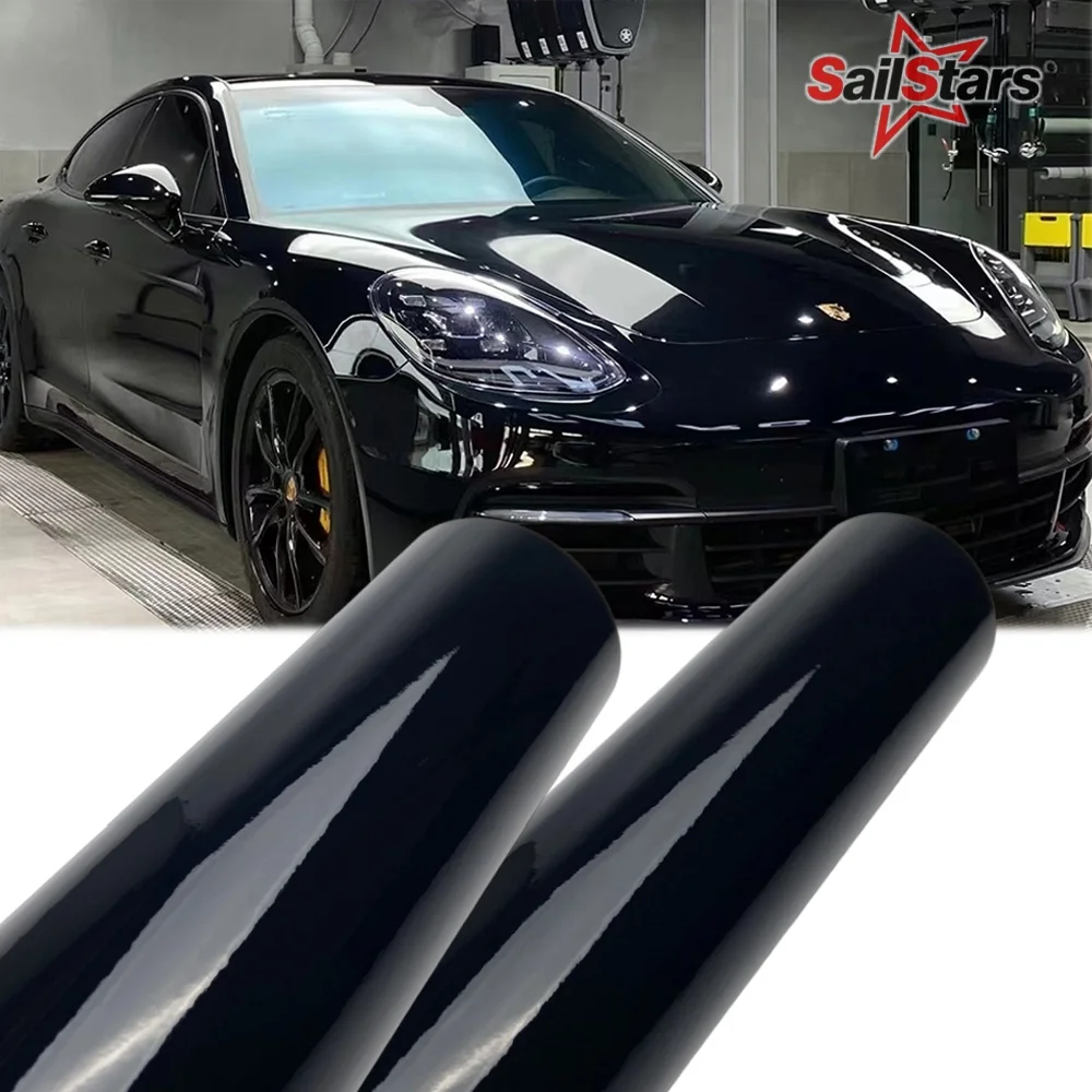 Ultra Glossy Black Vinyl Wrap Film Car Interior Styling Waterproof Sticker Foil for Car Accessories