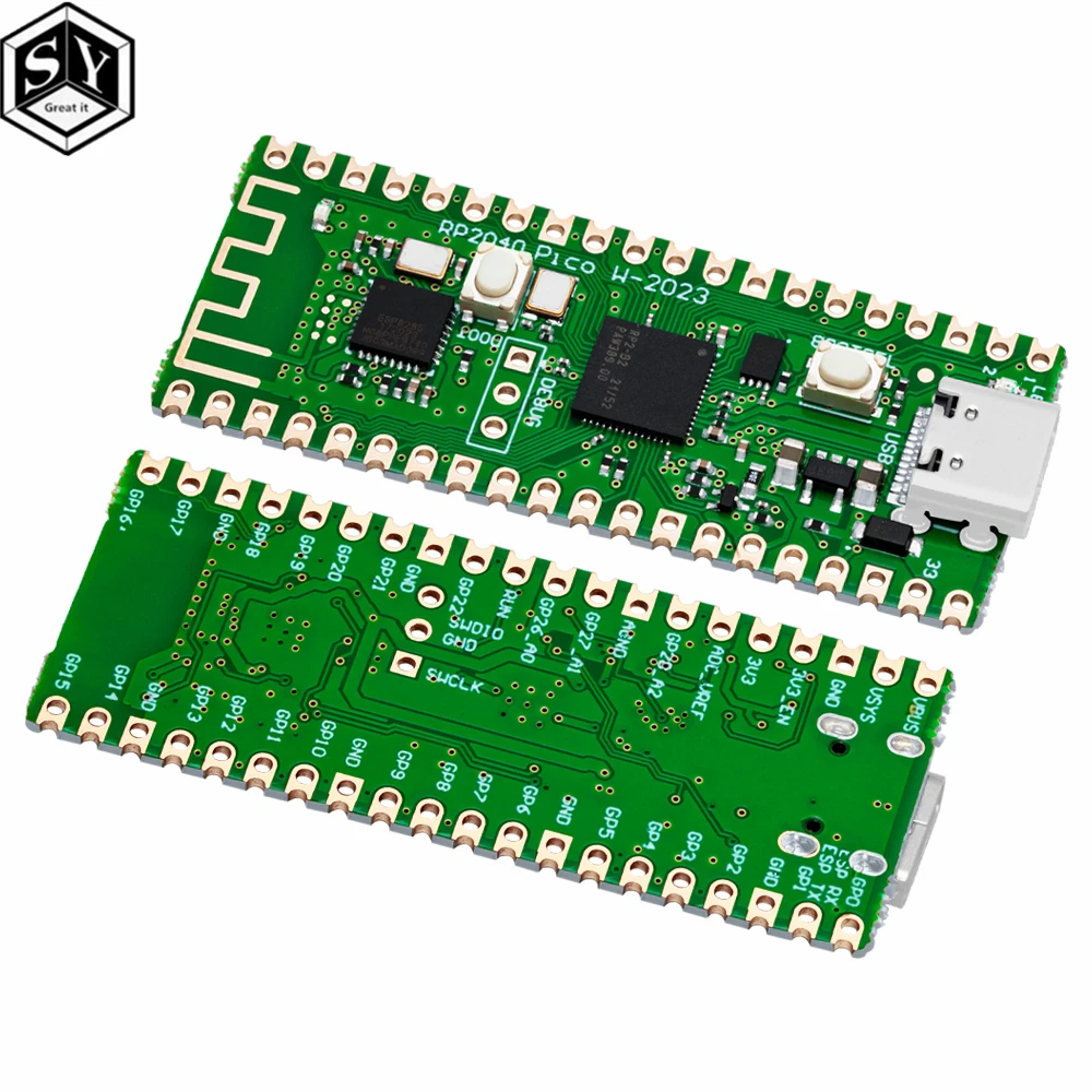Placa Raspberry Pi Pico W RP2040, microordenador ARM de doble núcleo, procesador de Cortex-M0 de alto rendimiento, 2,4G, WiFi, 264KB