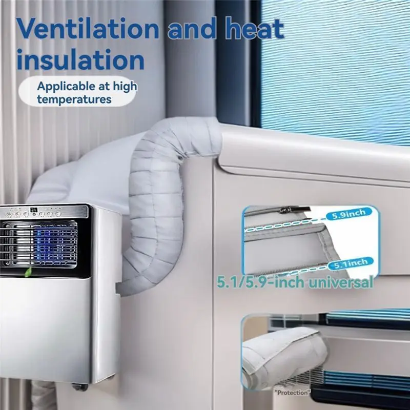 Portable Air Conditioner Hose Cover Wrap Air Conditioning Hose Protective Cover For Conditioners With 5