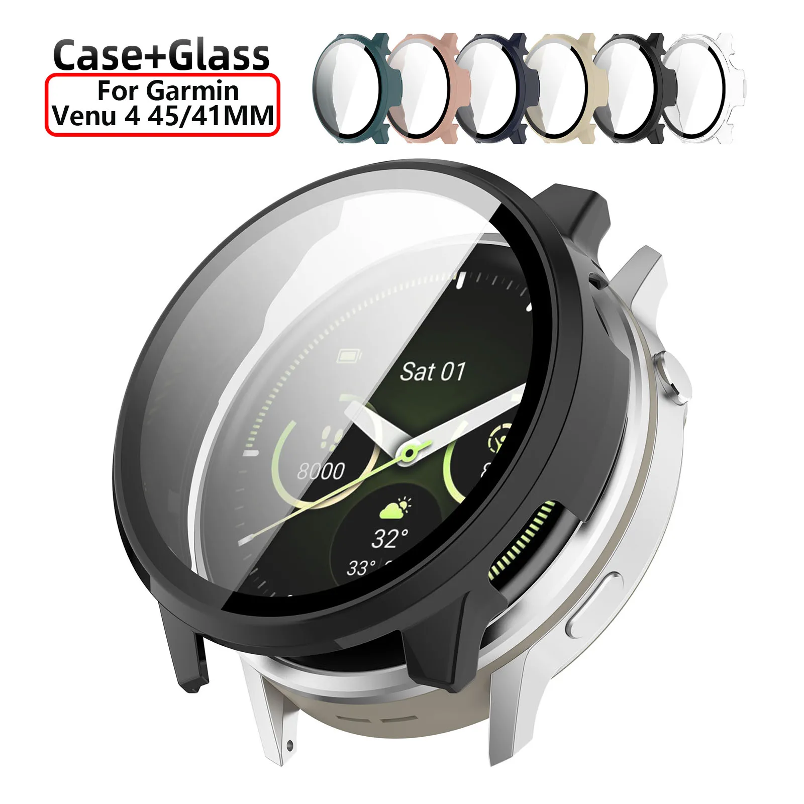 Protective Case for Garmin Venu 4 41mm 45mm Smartwatch Screen Protector Bumper for Garmin Venu4 45mm Protector Frame Accessories