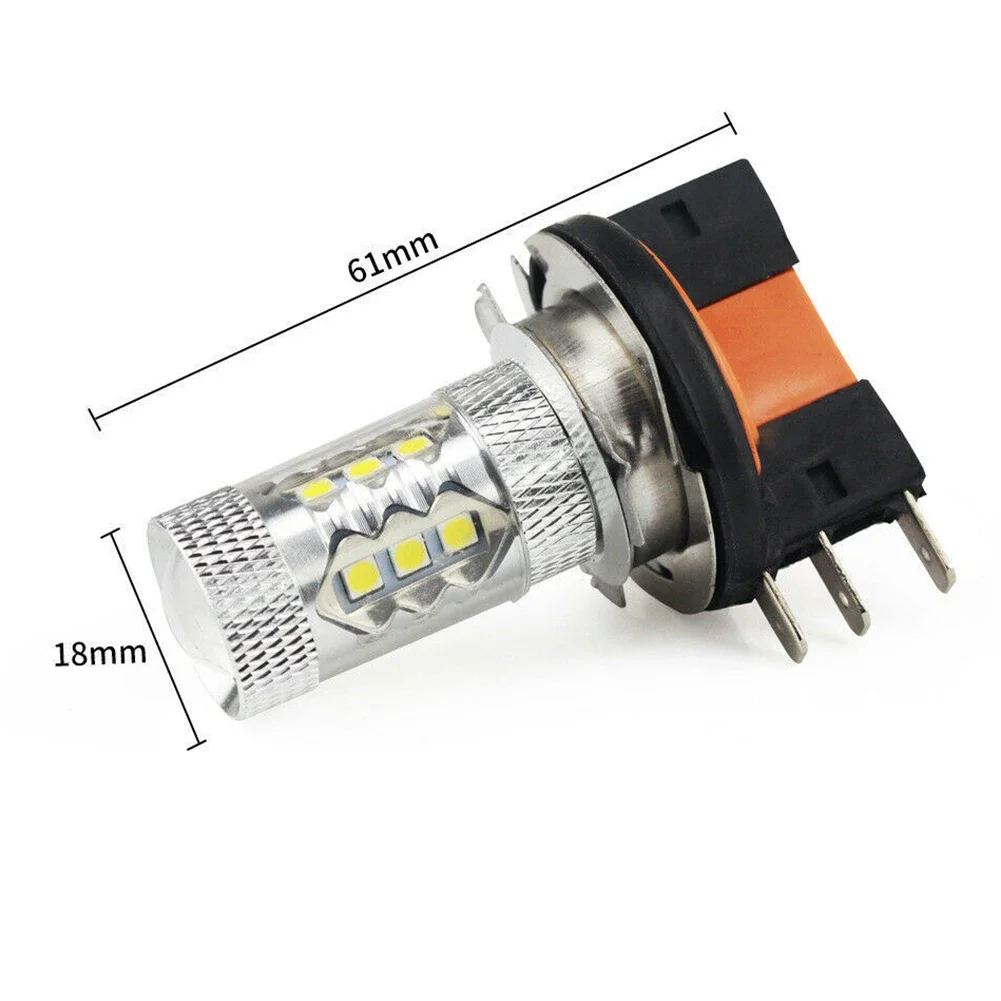 High Quality Brand New Practical Fog Lights Lights LED Headlight Bulb White Light H15 1100LM 16LEDs 3030 6500K