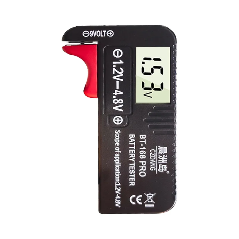 168 Pro Digitale batterijvoedingsdetector Batterijmeting Display Spanningstester Meter