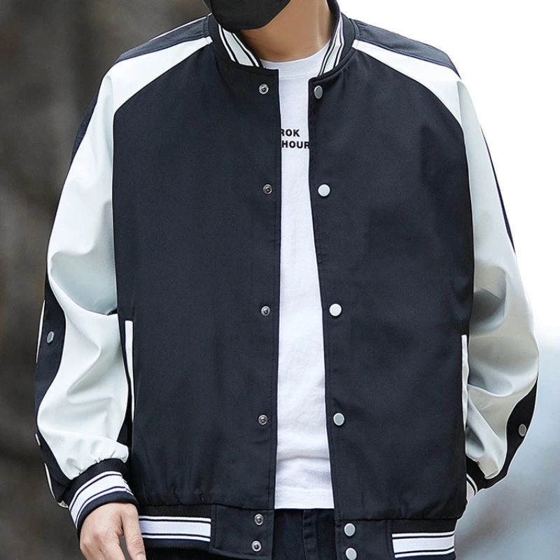 

Мужская бейсбольная куртка 2026 года, весенняя, легкая, в стиле пэчворк, уличная одежда, для пар, мотоциклетная куртка в стиле High Street