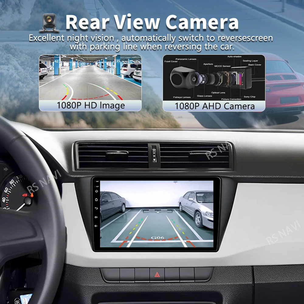 Android 16 For Skoda Fabia 2015-2019 2K QLED Android Car Radio Multimedia Video Player GPS AI Voice CarPlay 4G Navigation Stereo