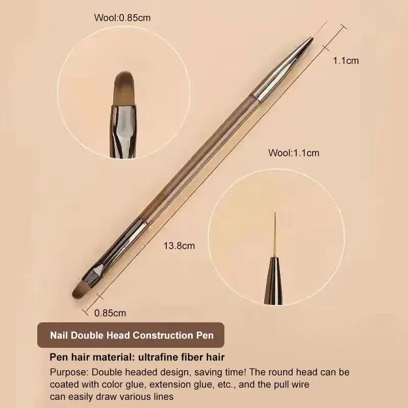 9 piezas de pinceles para uñas UV gel, delineadores para pintar, herramientas de dibujo para diseño de uñas y exhibición de puntas 6