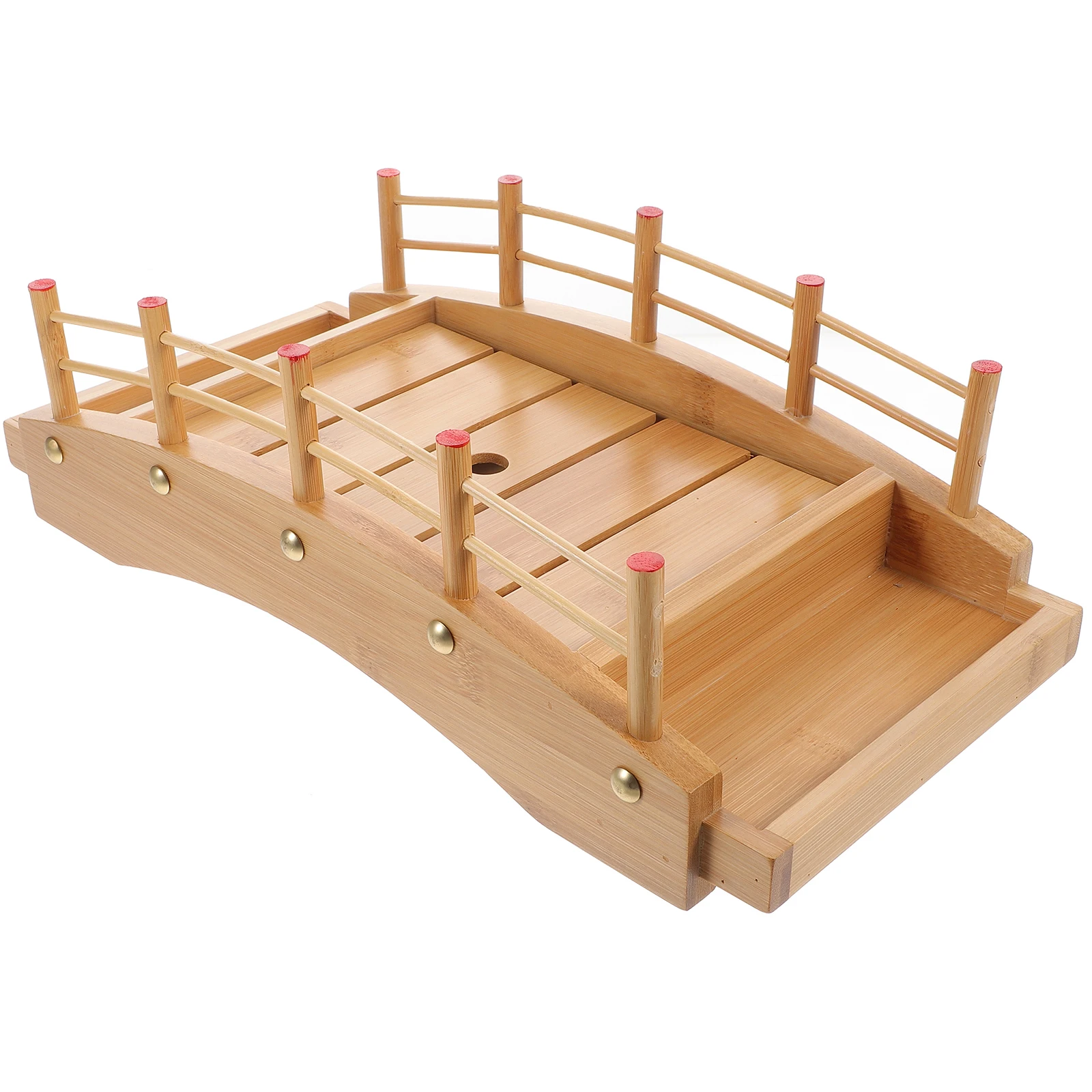 

Bamboo Sushi Platter Tray Large Capacity Japanese Style Dinner Plate Decorative Food Bridge Party