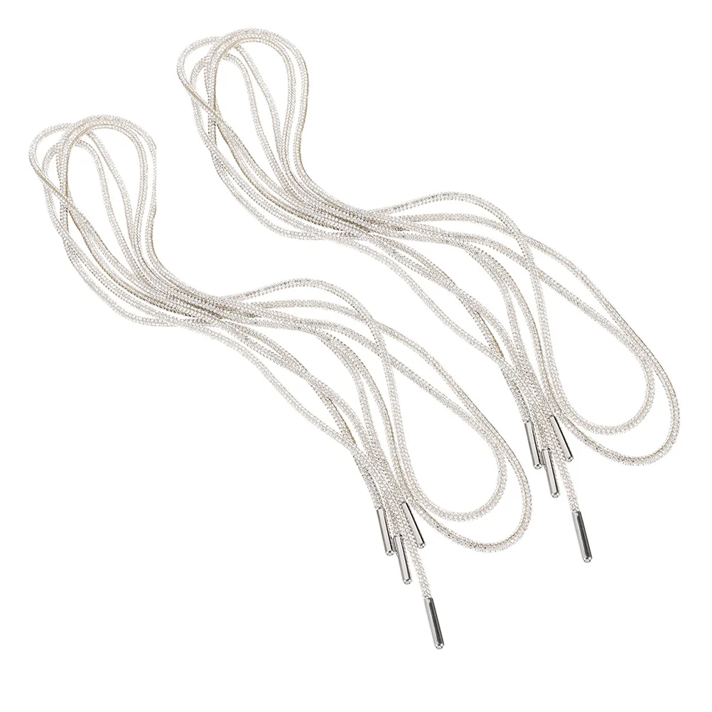 

4pcs Rhinestone Shoelaces 120Cm Sparkling Round Laces For Sneakers Boots Trainers Hoodies Dresses Bling Shoe Accessories