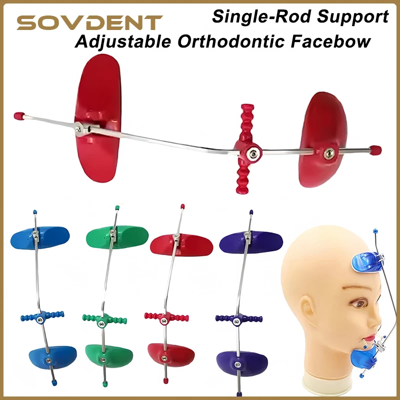 1Pcs Dental Orthodontic Forward Pull Headgear Facemask With Single Lever Adjustable for Underbite Correction Dentist Tools