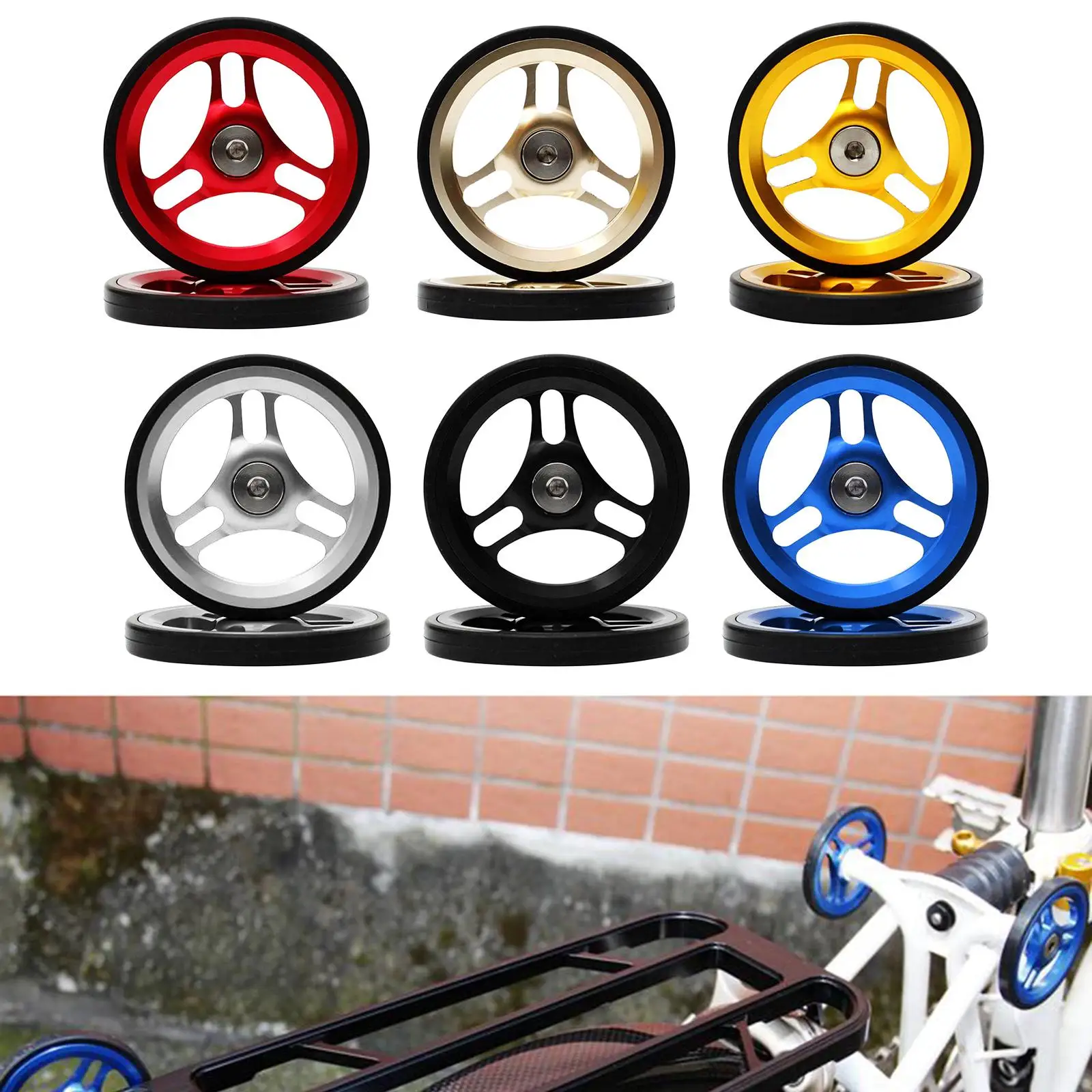 

Ultralight Easywheel for Folding Bike Transportation,Travel Cycling Components