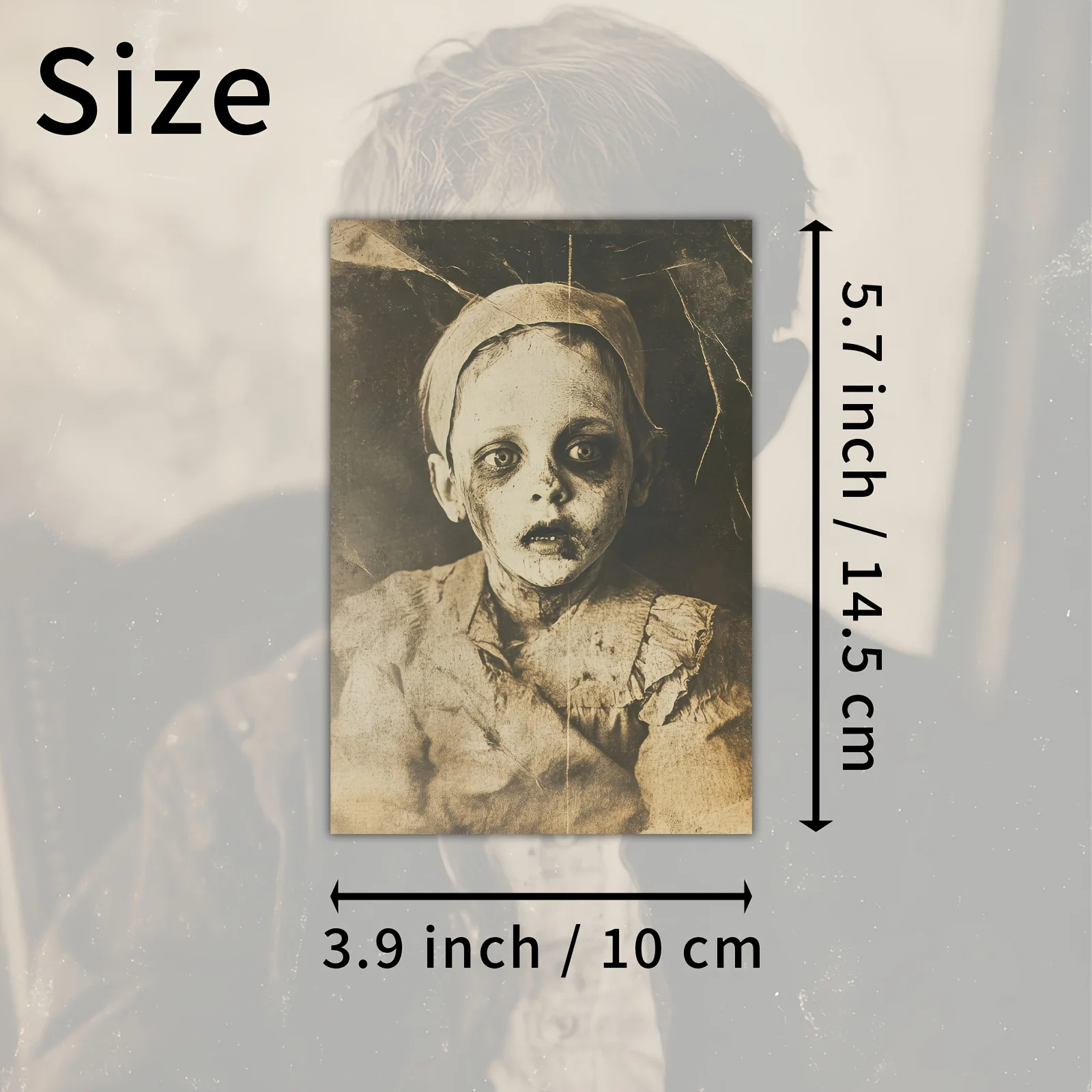 20PCS Retro Horror Doll Paper Postcards for Collecting Decorative Paintings, Used for Scrapbooking and Handicraft Production
