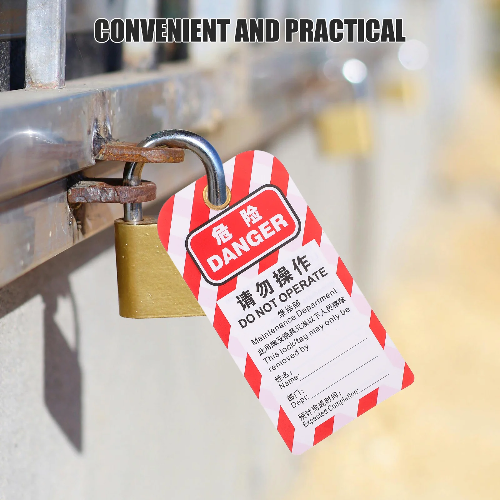 

5pcs Safety Tag Metal Buckle Do Not Operate Tags Warning Equipment Repair Factory Secure Traffic Safety