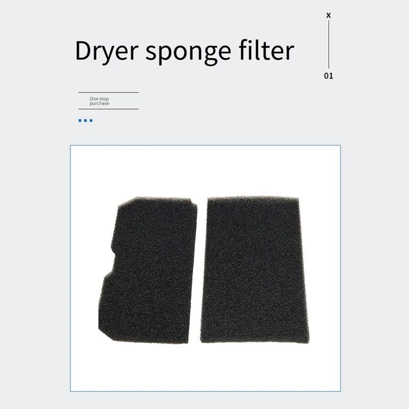 40Pcs Dryer Sponge Filter Mat Dryer Base Foam Filter For Elektra Bregenz Tumble 2952380100 2952560100 Dryer Filter Part