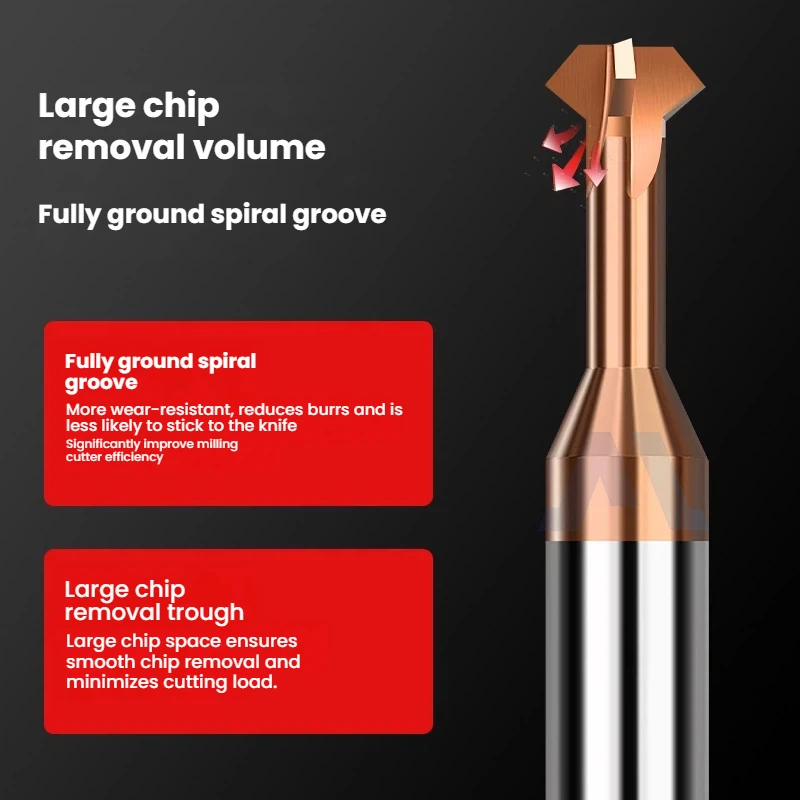 GRINER Solid Carbide Double Sided Chamfer End Mill 60° 90° Bidirectional Countersink Milling Cutter CNC Deburring Tool For Steel