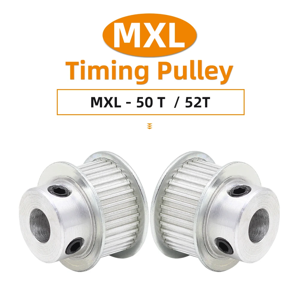 MXL 50T 52T Pulley Wheel BF Shape Bore 5-17 mm Timing belt Width 6/10/15mm Timing Belt pulley 3d printer Parts 50teeth 52teeth