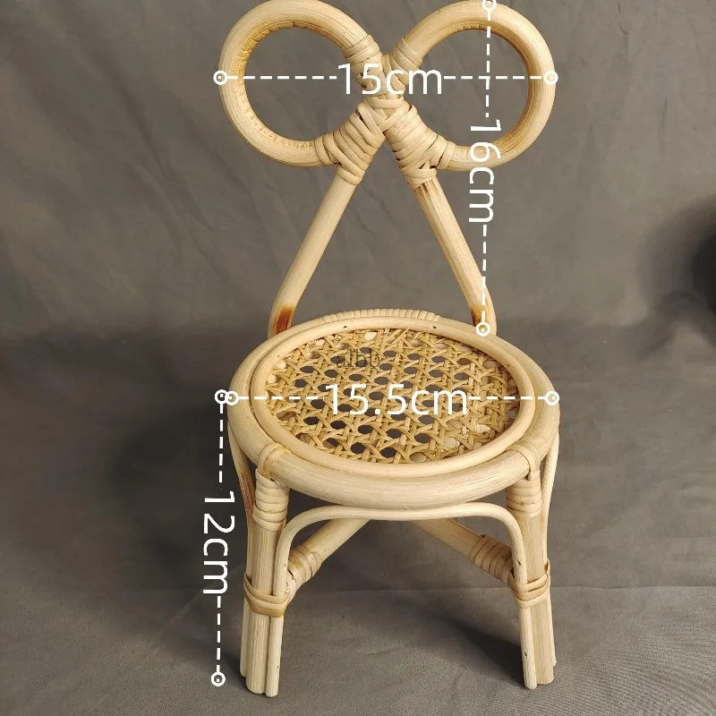 Pasgeboren Fotografie Sets Rotan Houten Bureaus Stoelen Huis Decor Baby Shooting Poseren Accessories Meisje Jongen Speelgoed Handgemaakt Bamboe Geweven