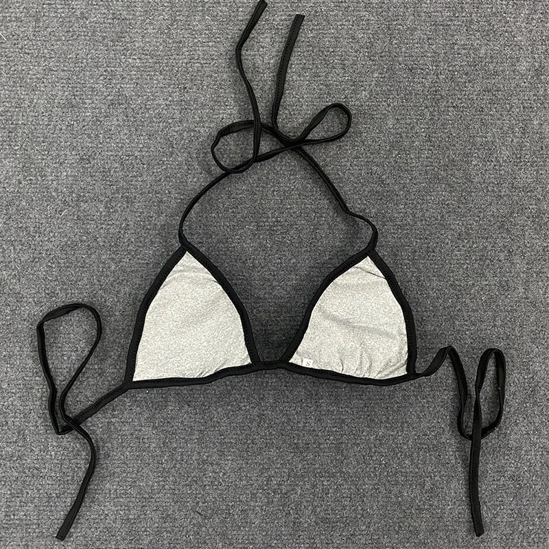 2025 Punk Harajuku strass collo spiaggia donne sexy costume da bagno moda sottile backless estate europeo americano design senso bikini