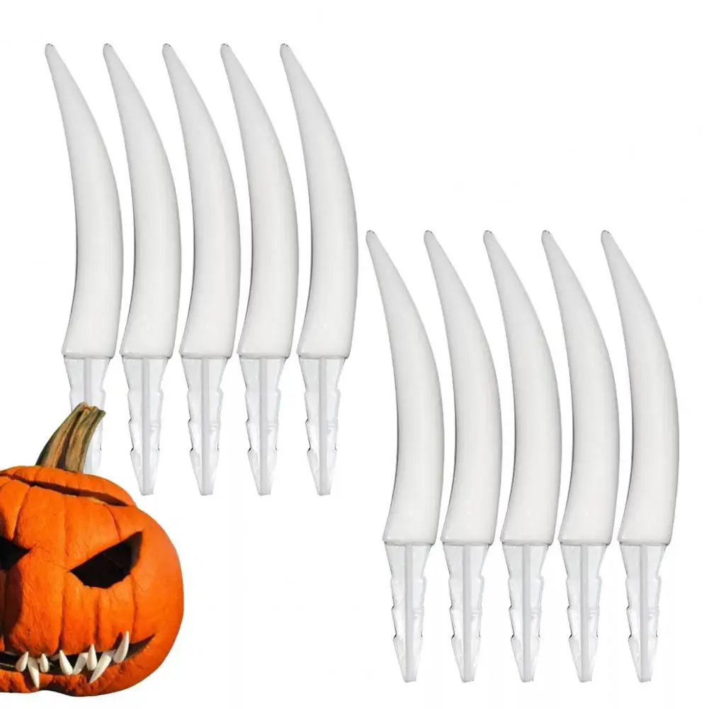 Halloween Home Decor Halloween Pumpkin Teeth Set for Spooky Jack O Lantern Decoration 16 Pcs Halloween Home Party School Craft