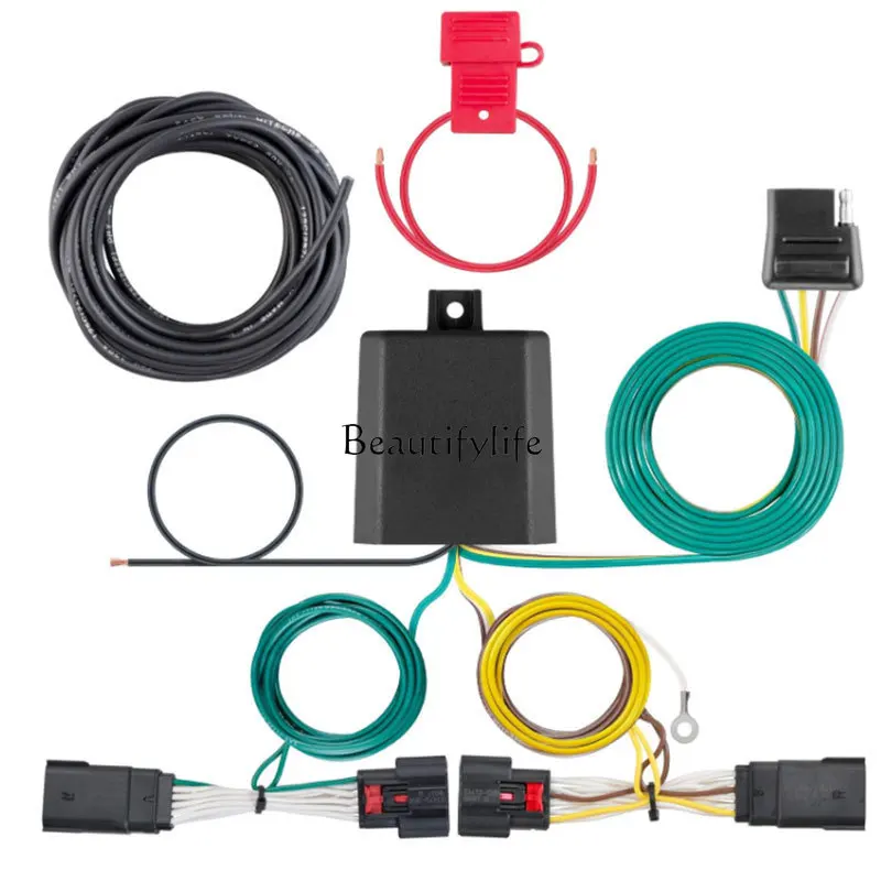 Manufacturer supplied, 56407 is suitable for JL trailer light connection traction hitch device wiring, trailer wiring harness