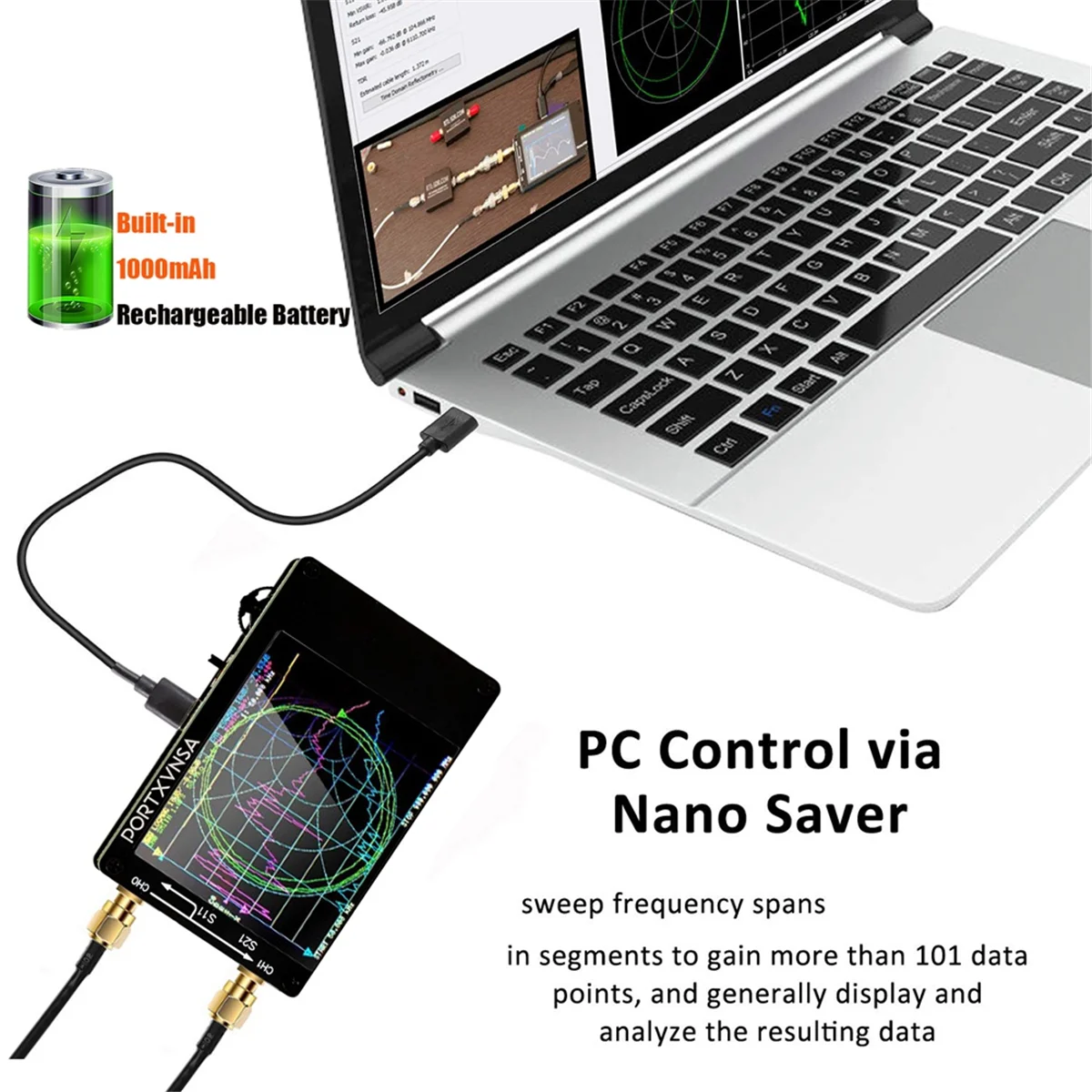 2025+Upgraded Version Plus Vector Network Antenna Analyzer 50KHz-2.7GHz MF HF VHF UHF with 32G SD Card