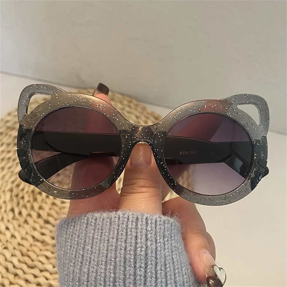 Vintage Sunglasses Girls Boys Cute Animal Cartoon Ears Sunglasses Outdoor Sun Protection Children Lovely Protection Classic Kids