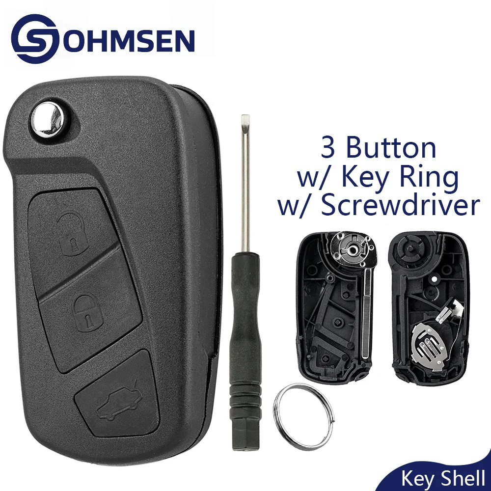 

OHMSEN чехол для дистанционного ключа с 3-кнопочным ремонтом для Ford KA MK2 2008-2016