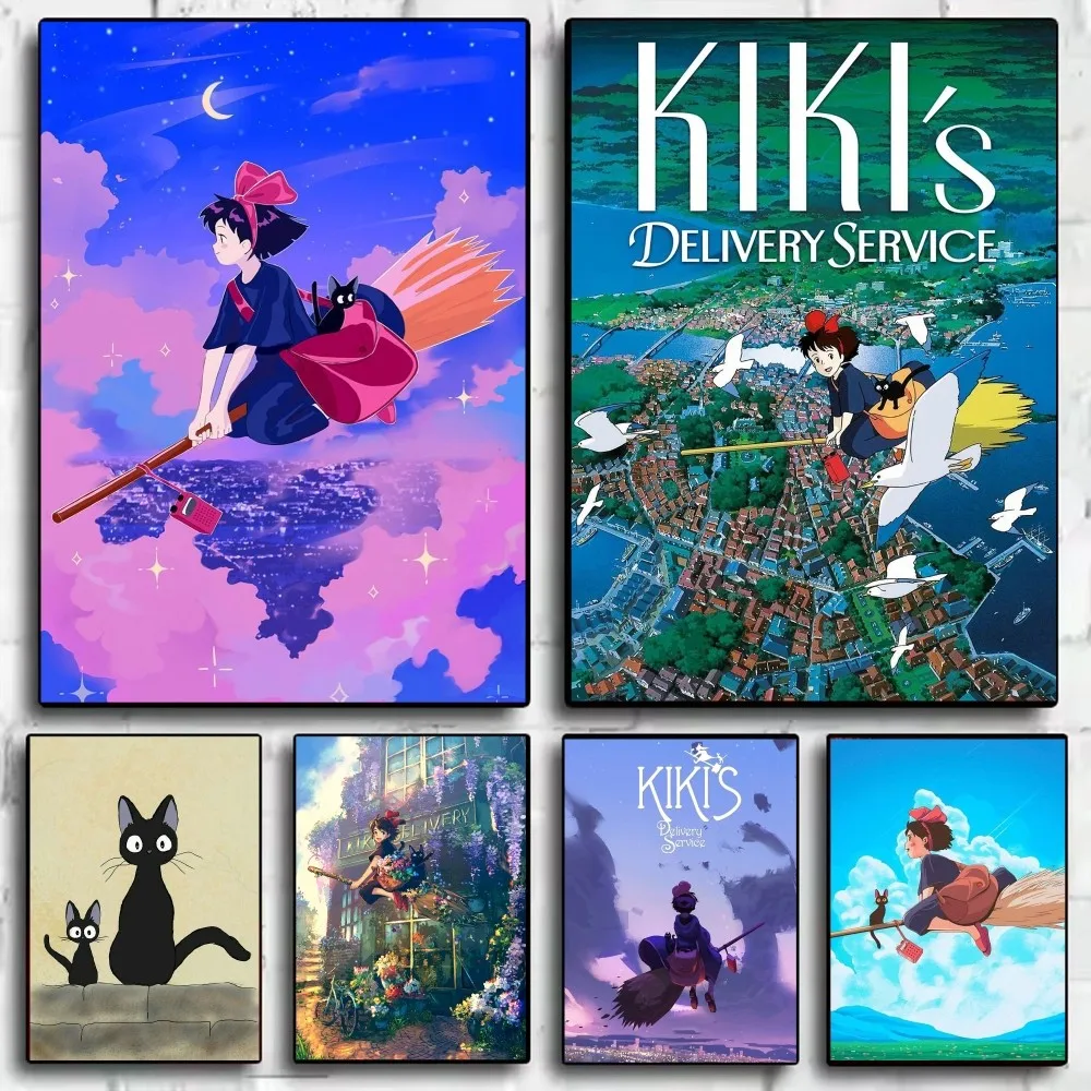 K-Kikis D-Delivery S-Service Anime  Poster HD art sticky wall waterproof home living room bedroom bar aesthetic decoration