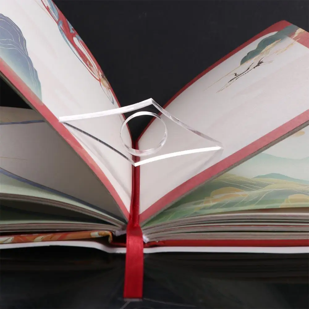 Book Accessories Acrylic Thumb Book Support Spreader Bookmark Thumb Book Brace Smooth Multi-function Book Page Holders Students
