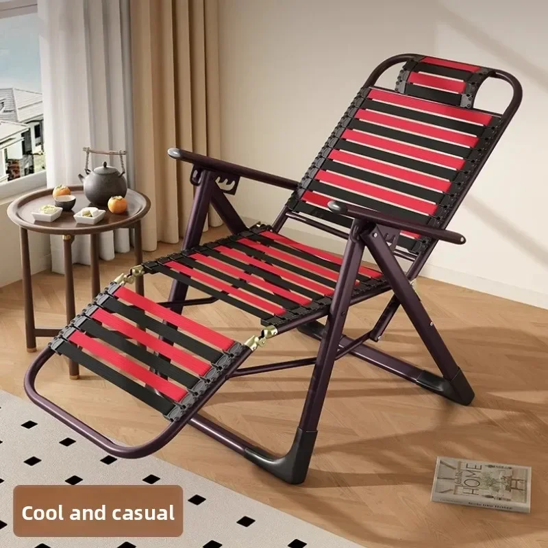 Stable Folding recliner Household elderly lunch break Back chair Balcony chair Portable office nap chair sturdy and durable