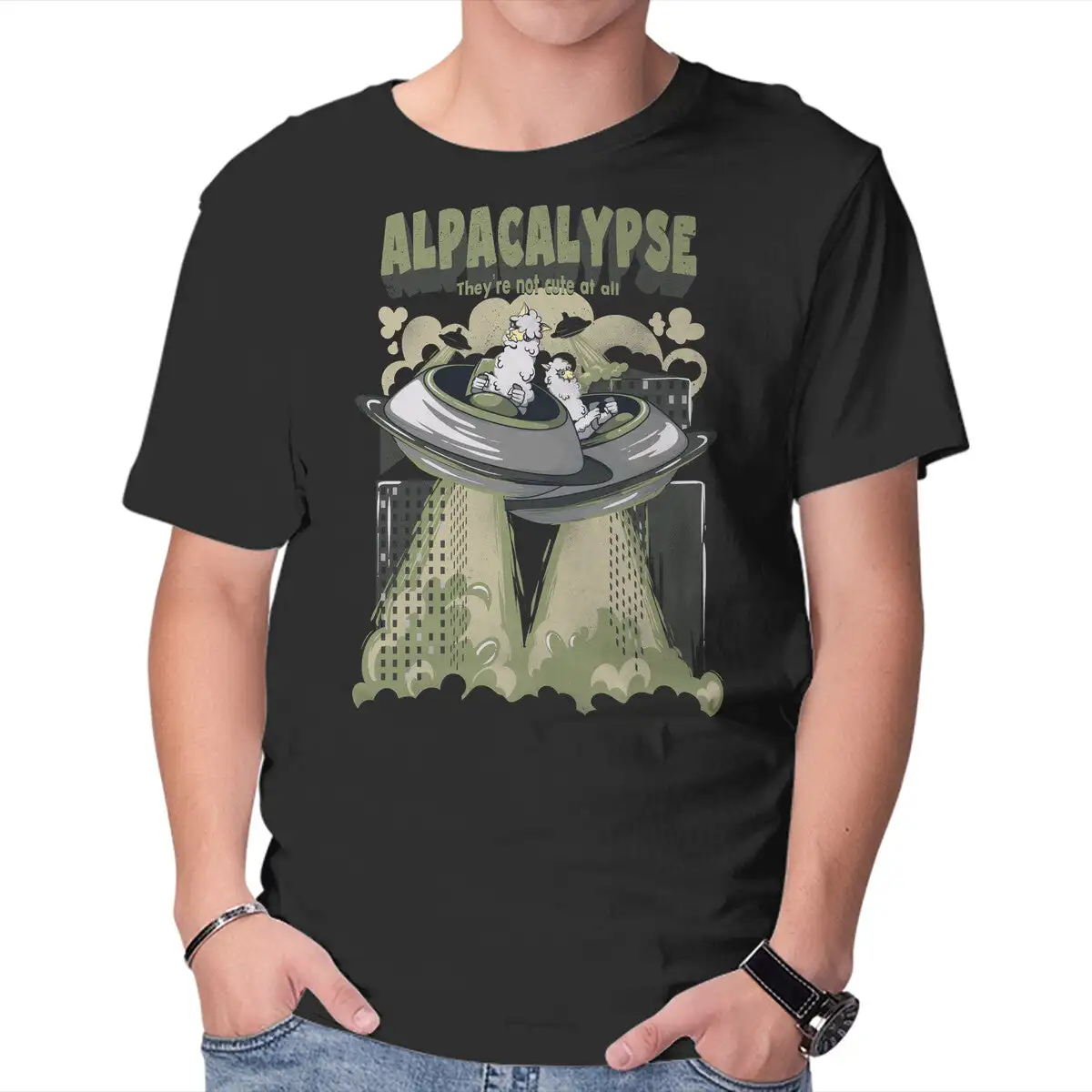 Alpacalypse Unisex T-shirts for Man Woman Short Summer Tees Casual Cotton New Arrival Fashions Couple's Cloths