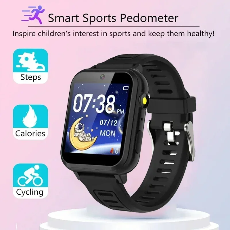 

2025 Men Women Kids Smartwatch Games Reminder Photo Taking Music Outdoor Sports Kids Smartwatch Gifts for Age 3-14 Girls and Boy