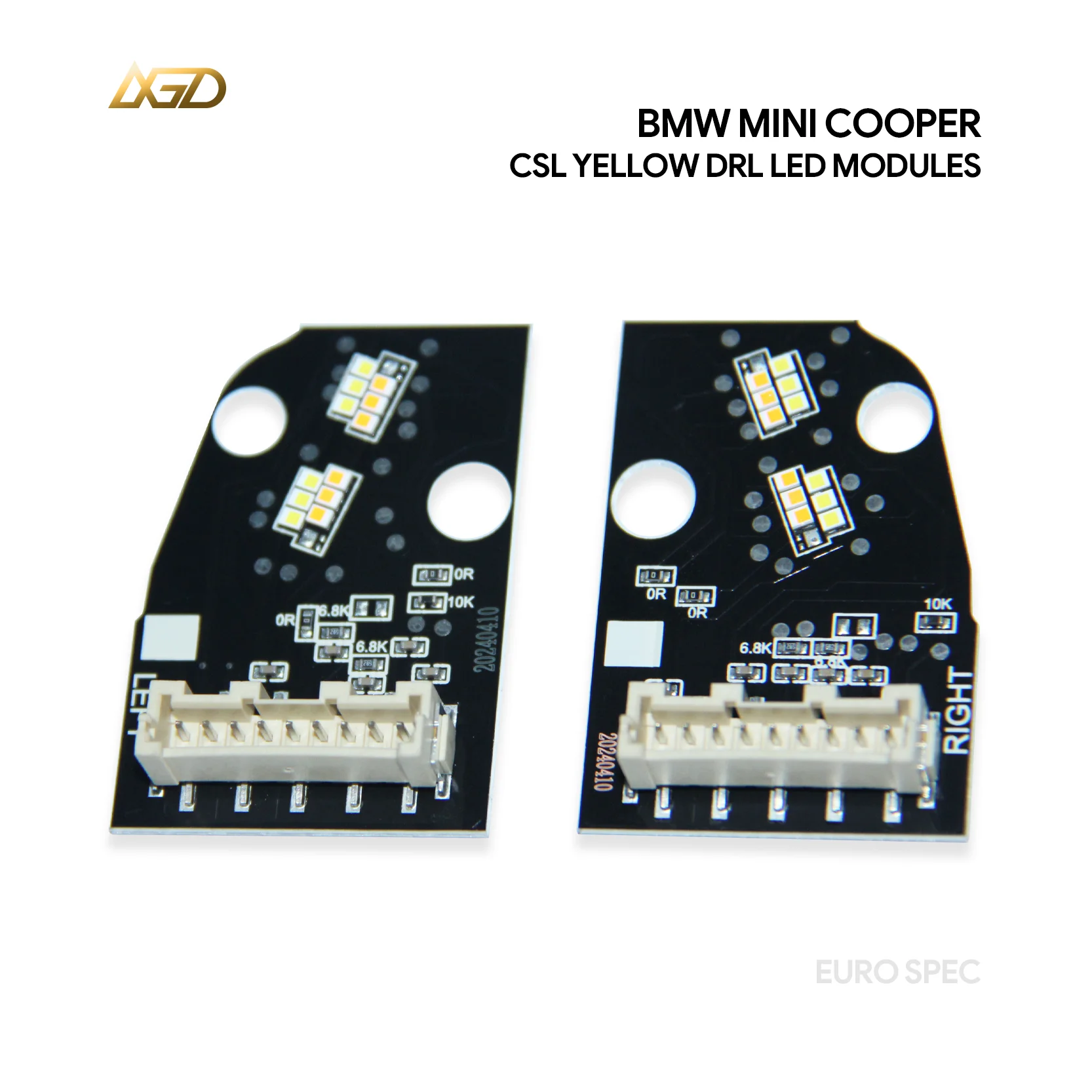 

Желтые платы DRL в стиле CSL для Bmw Mini 2019-2021 F55 F56 F57 Clubman F54 LCI подходят для светодиодных фар версии ЕС