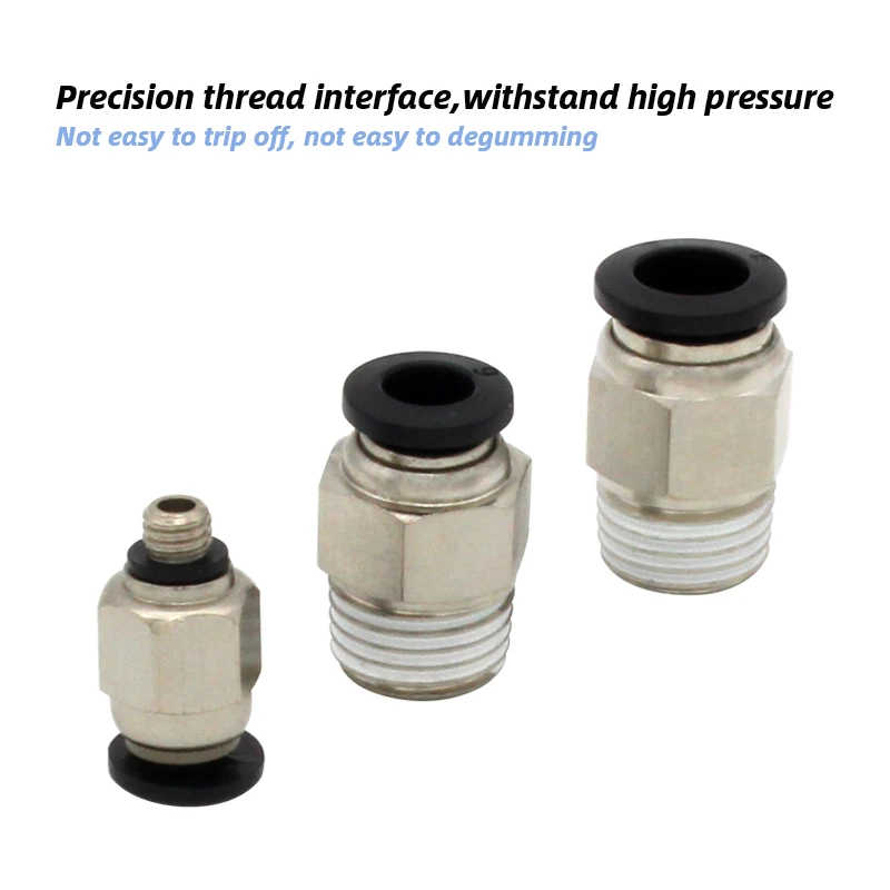 PC series Male Connector PC6-01 6-02 8-02 PC4-m5 10-02 Air Connectors Male Hose Fittings Straight Push In Fittings