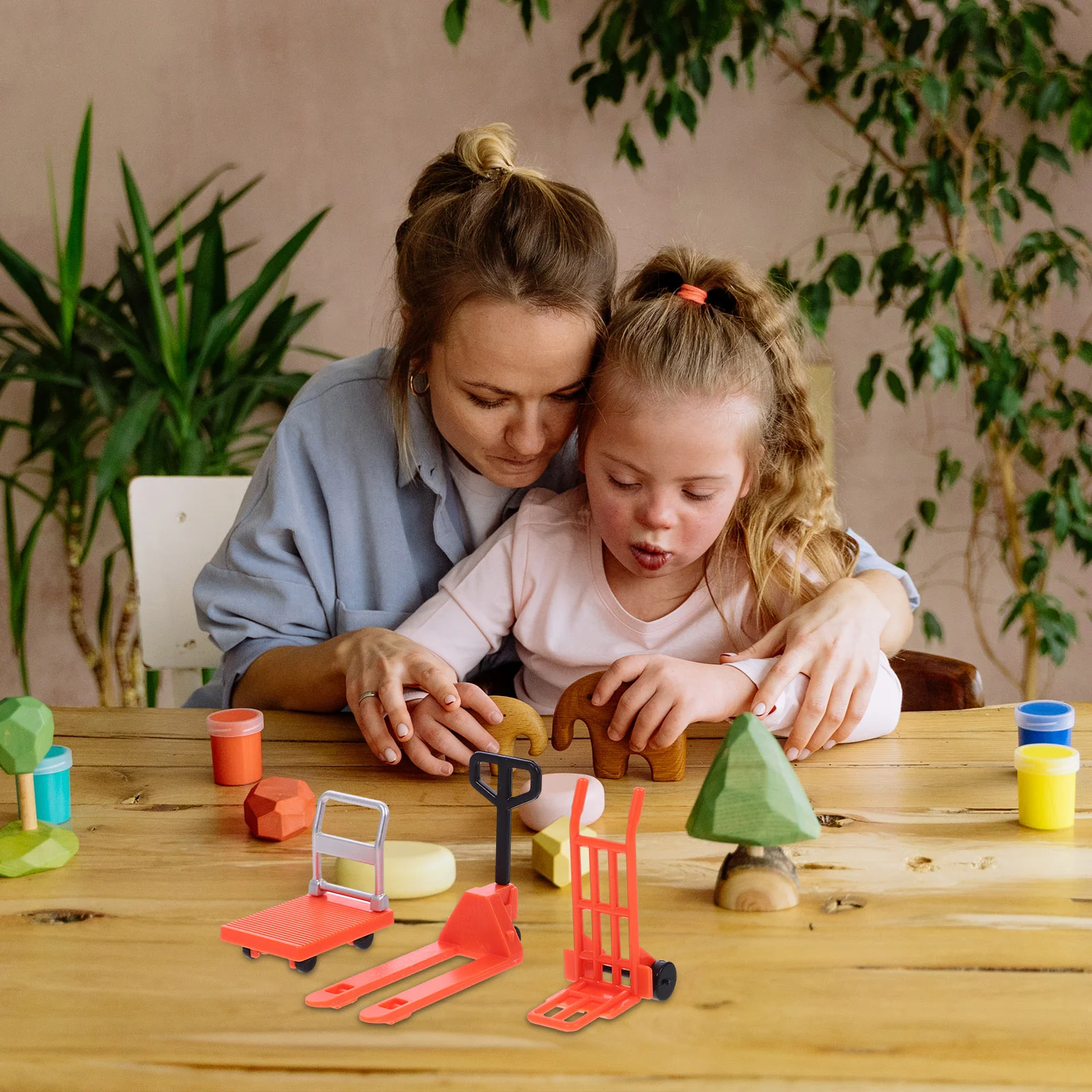 Jouets de circulation routière, fourche élévatrice pour enfants, chariot élévateur d'ingénierie, Mini camion, modèle Miniature, brouette de jeu