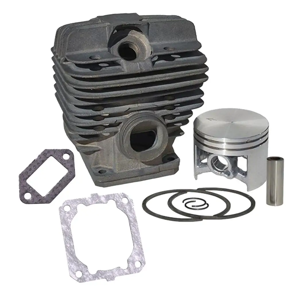 Heavy Duty Cylinder Piston Kit Metal Rebuild Set for 044 MS440 Chainsaw Parts with Rings Bearing and Piston Pin
