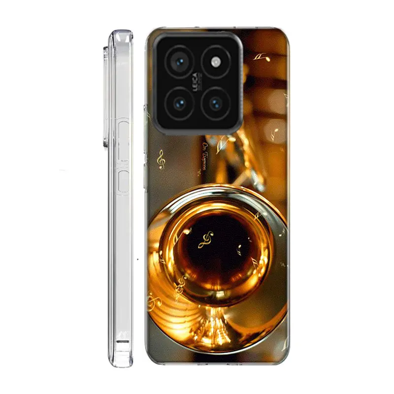 Brass Instruments Clear Phone Case For Xiaom Mi 12 12T 11T 10T 9T 13 11 10 9 8 Lite CC9 CC9E Pro 6X 5X A1 A2 A3 Cover Coque